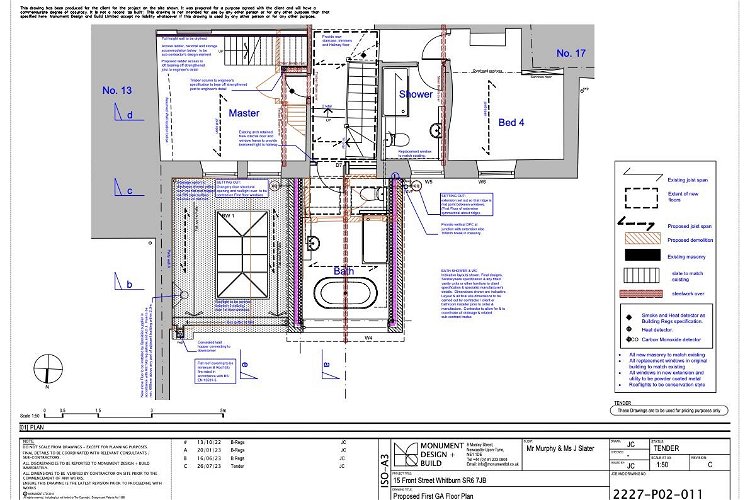2227-P02-011 Rev C - Proposed First Floor GA Plan. - Picture 28 of 29